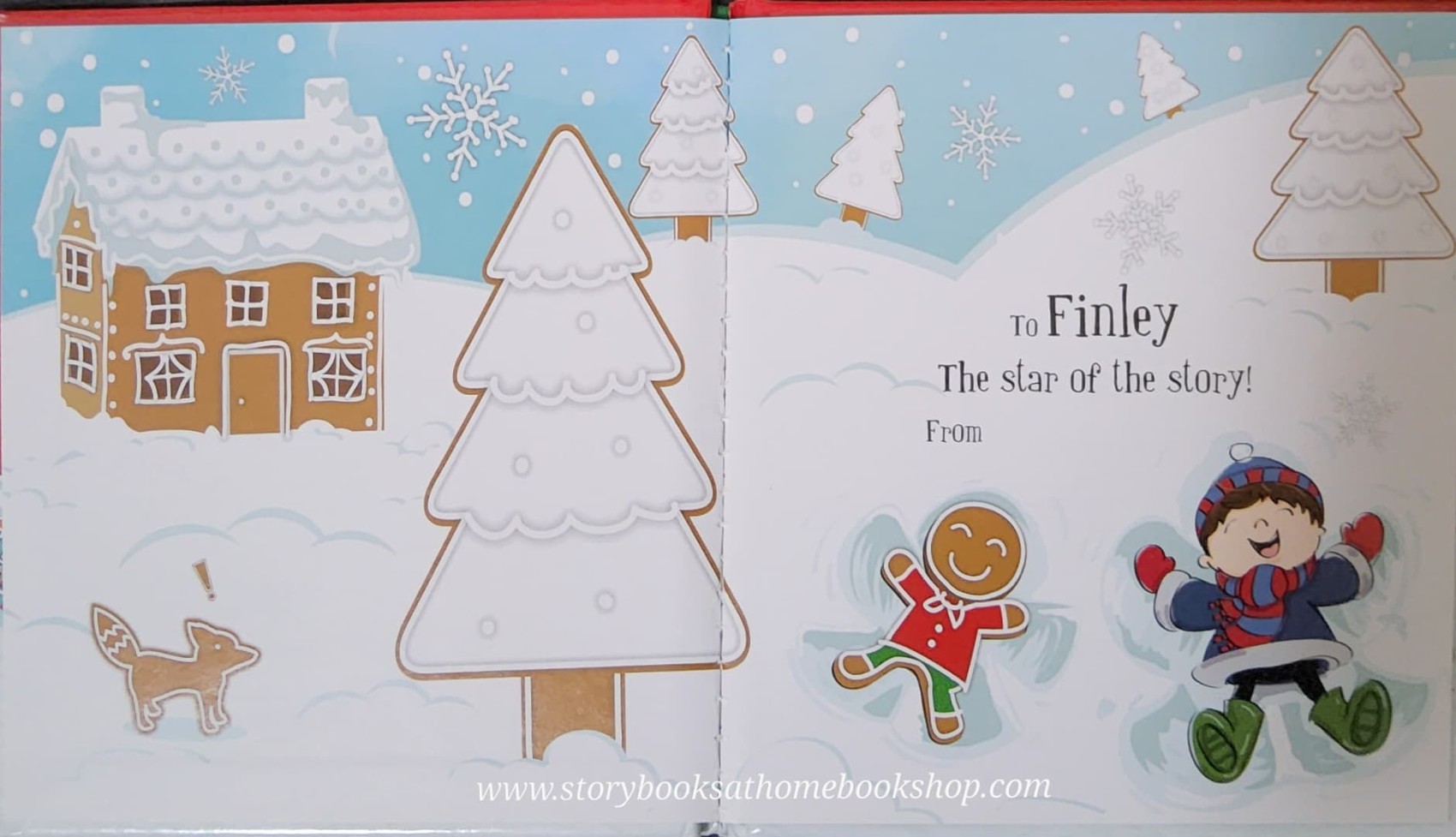 หนังสือนิทานปกแข็ง** 🍅🍅FINLEY HELPS THE GINGERBREAD BOY