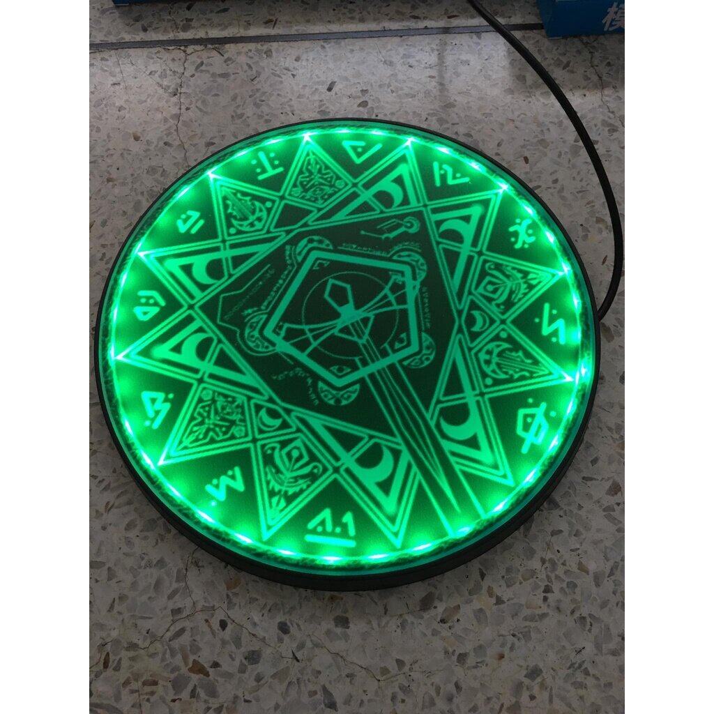 ฐานไฟ (มีลาย)สำหรับโชว์ ฟิกเกอร์ โมเดล 20cm สาย USB (สินค้าไม่รวมฟิกเกอร์) Display lamp Figure Model