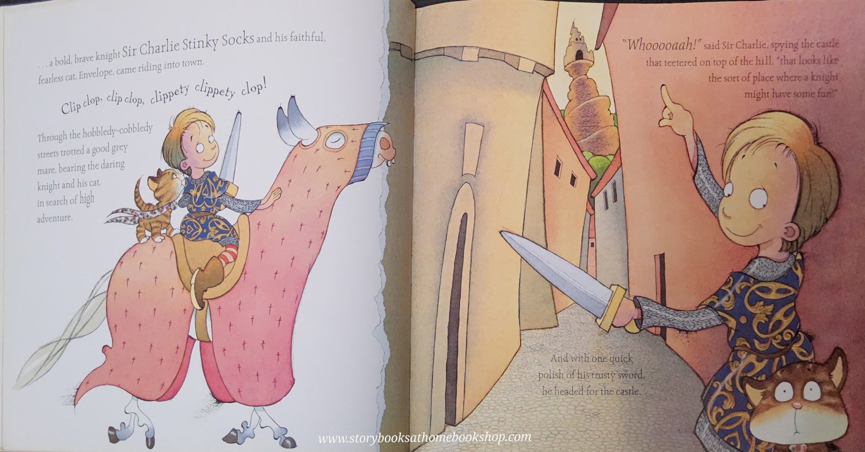 หนังสือนิทานปกอ่อน** 🍅🍓SIR CHARLIE STICKY SOCKS AND THE TALE OF THE TERRIBLE SECRET WITH 4 GIANT FLAPS