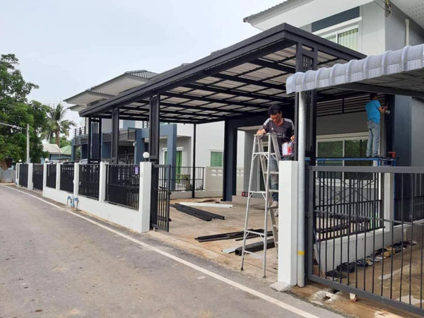 หลังคาโรงจอดรถทรงโมเดิร์น หลังคาโรงจอดรถทรงโมเดิร์น