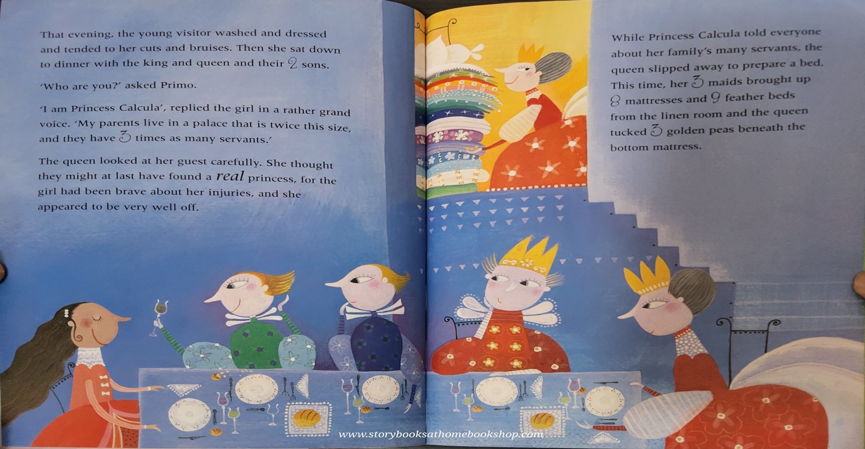 หนังสือนิทานปกอ่อน** 🍅🍓THE REAL PRINCESS A MATHEMAGICAL TALE (WITH CD)