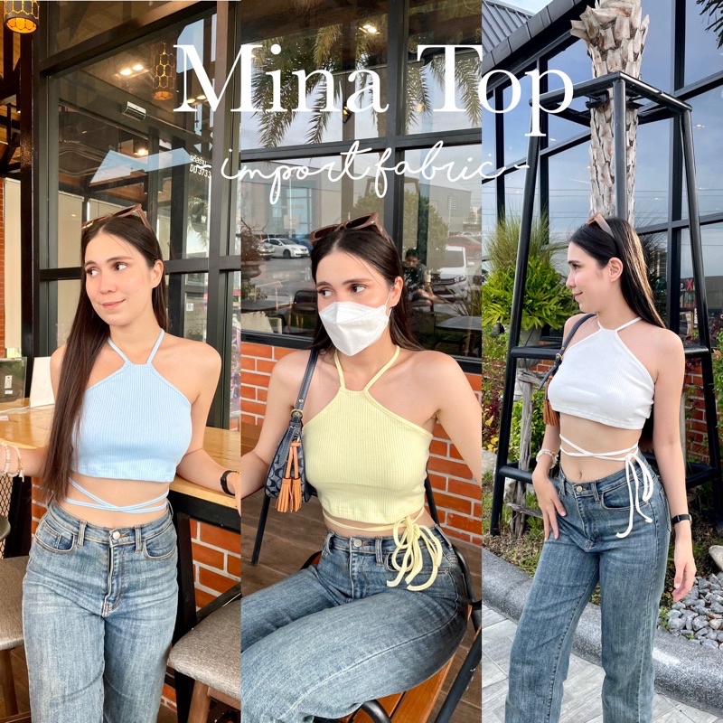 🦋Mist Top🦋 เสื้อครอปผ้านำเข้า สวยมาก งานผูกปรับได้ ผ้าอย่างดี mix&match กับลุคไหนๆก็คือน่ารัก