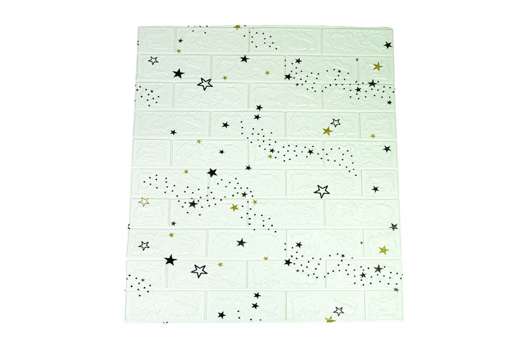 Wallpaper วอลเปเปอร์ติดผนัง 3D DIY แบบแผ่น ลายดาว 70x77x1 cm