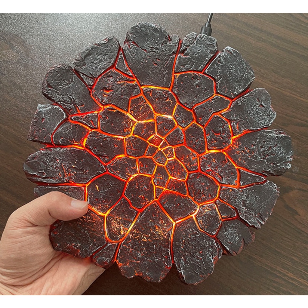 GK Resin Diorama cracked ground light up งานเรซิ่น ฐานฉากพื้นแตก (ใหญ่22cm) (มีไฟ)