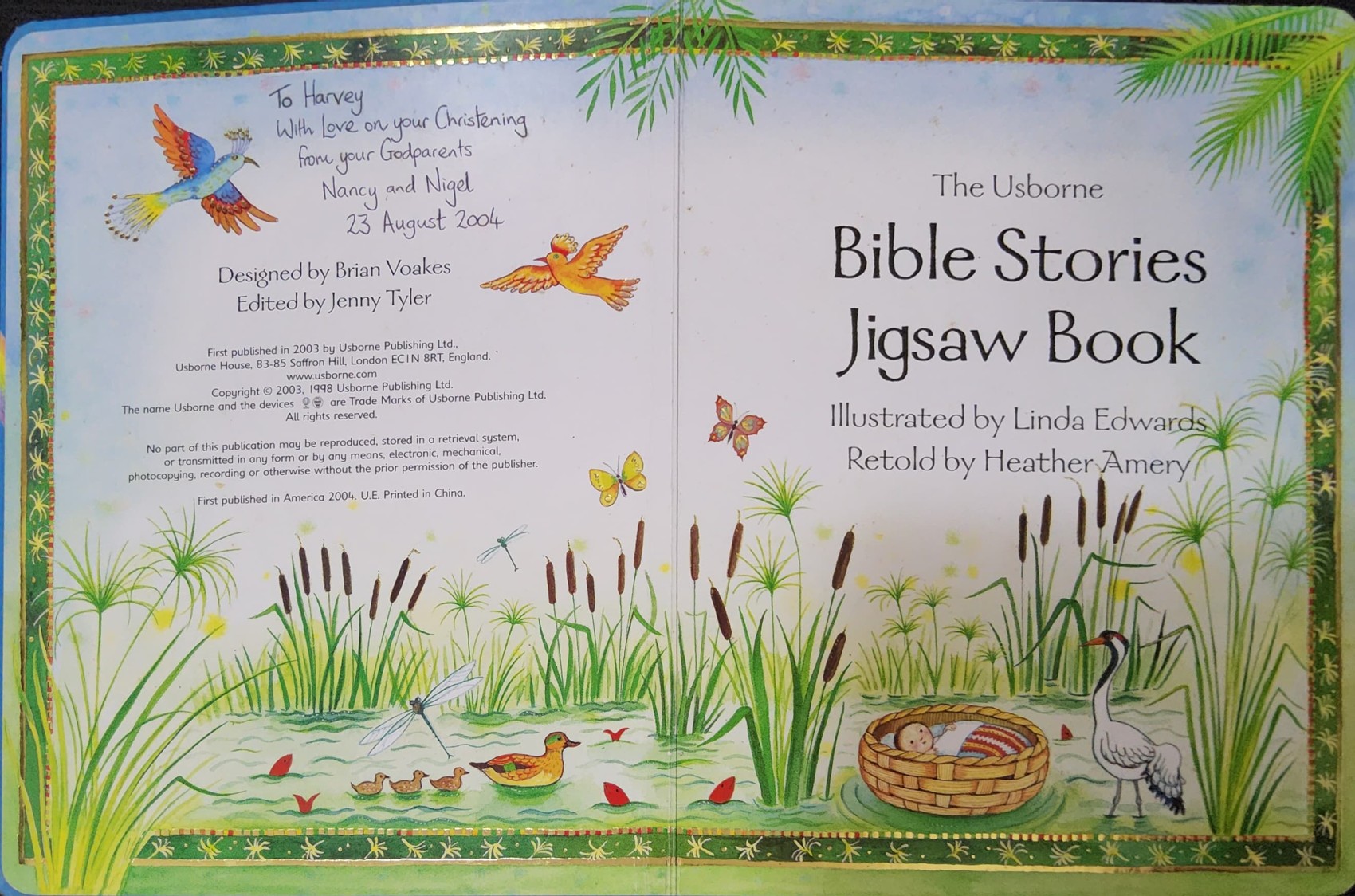 JIGSAW BOOK ** 🍅🍓 THE USBORNE BIBLE STORIES JIFSAW BOOK