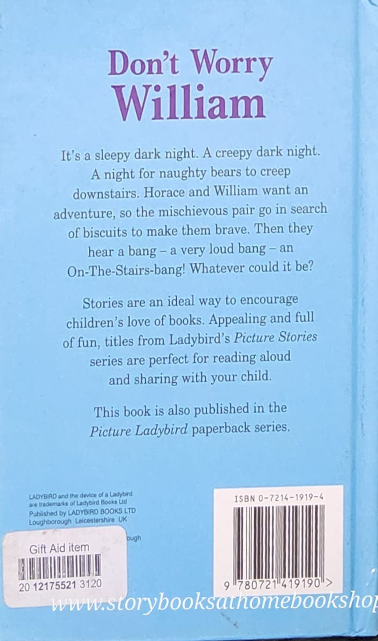 หนังสือนิทานปกแข็ง** 🍓🍓DON'T WORRY WILLIAM BY CHRISTINE MORTON