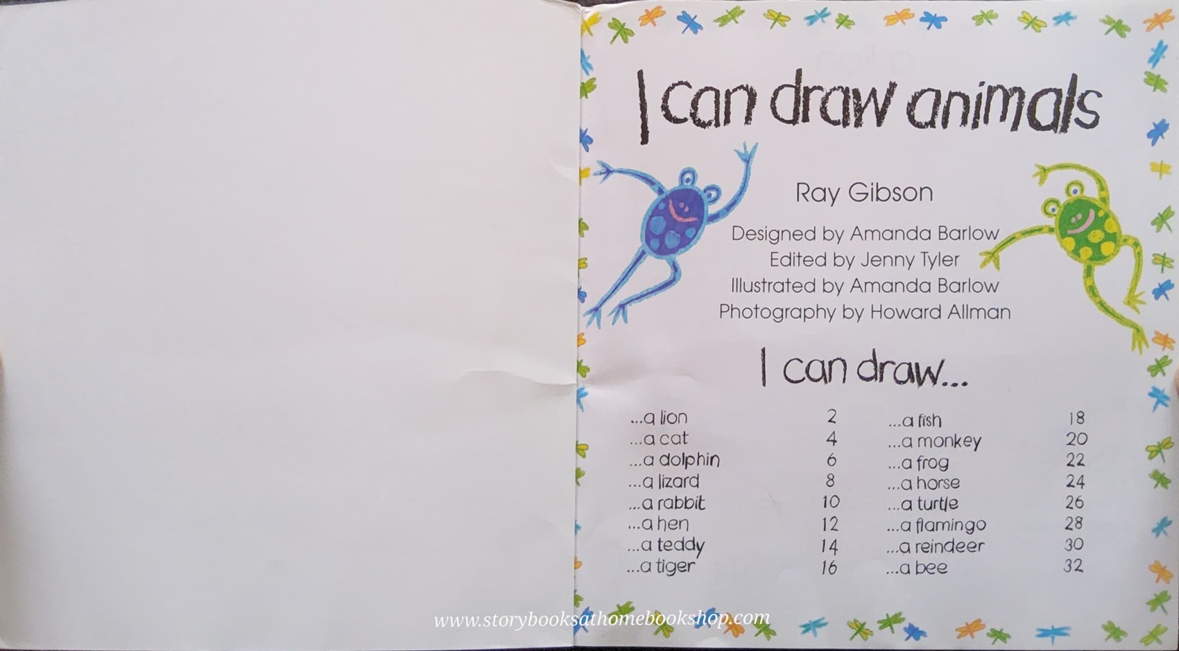 DRAWING BOOK** ð
ðUSBORNE PLAYTIME I CAN DRAW ANIMALS