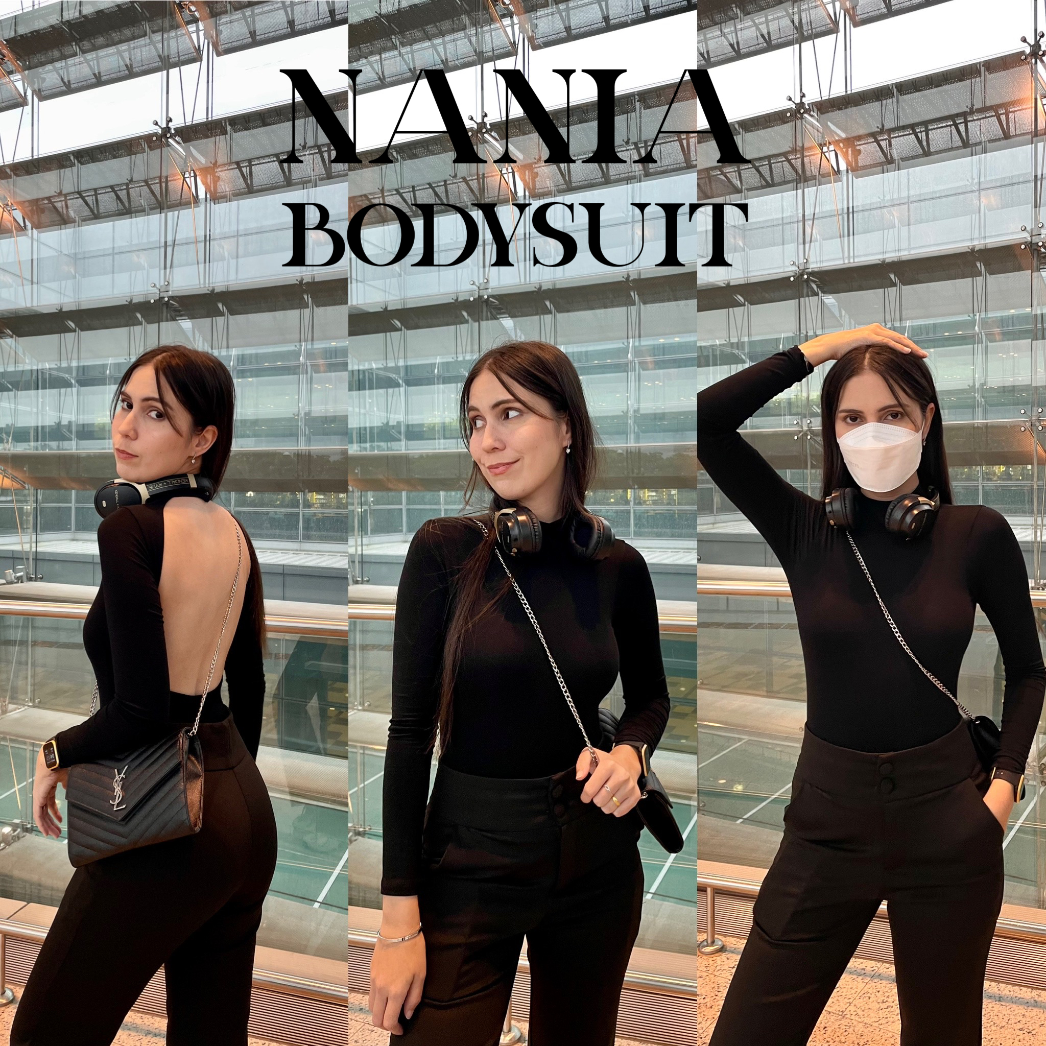 🖤Nania Bodysuit🤍 บอดี้สูทคอเต่าแขนยาว ด้านหลังเว้าแบบแซ่บๆ ผ้าหนางานดี 🔥