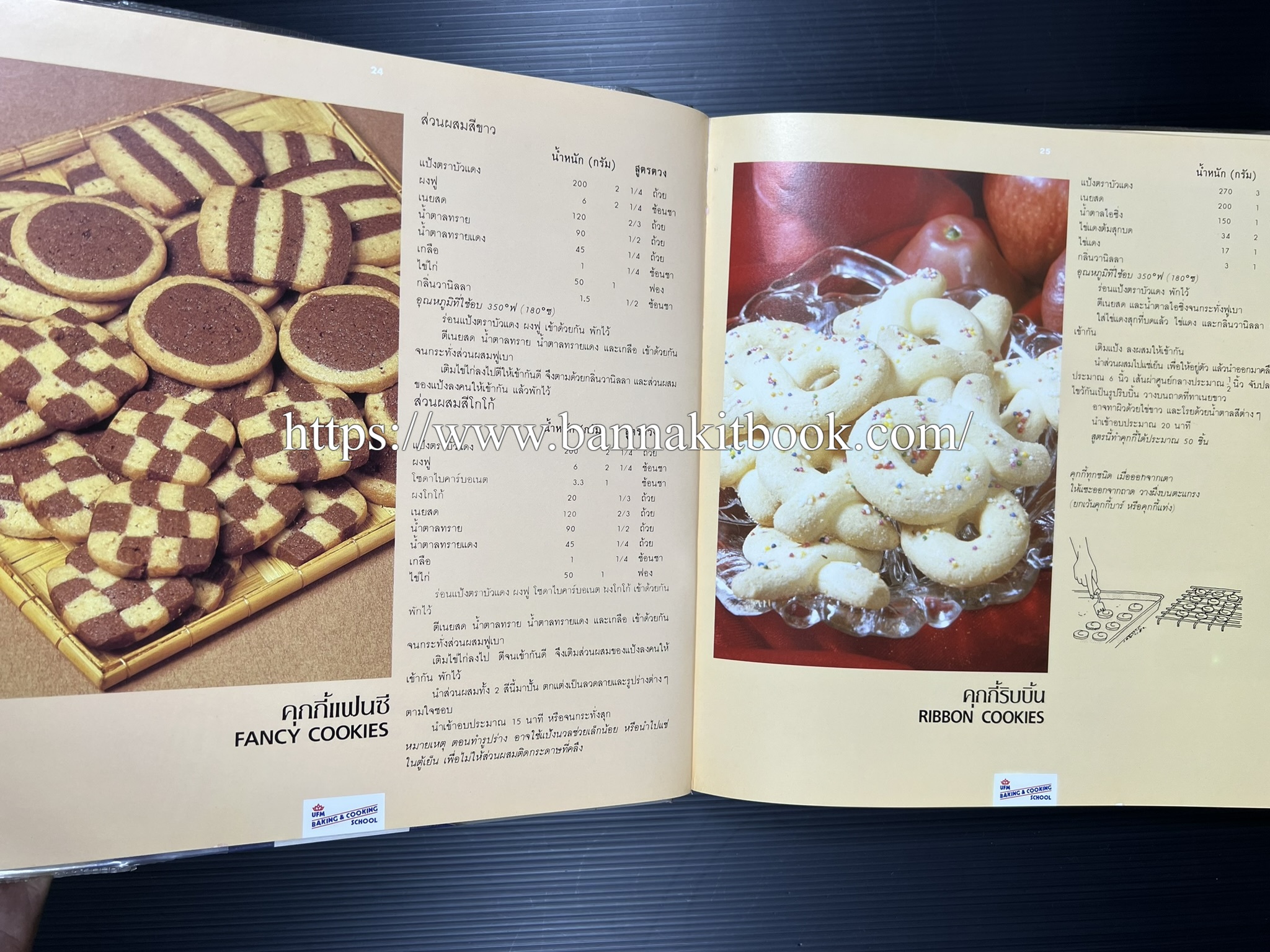 ตำราทำขนม จากแป้งสาลี (4 เล่ม) โรงเรียนสอนการผลิตอาหารและขนมอบ (UFM Baking & Cooking School (ตำราทำขนมอบ เค้ก เบเกอรี่ ของว่างในตำนาน).