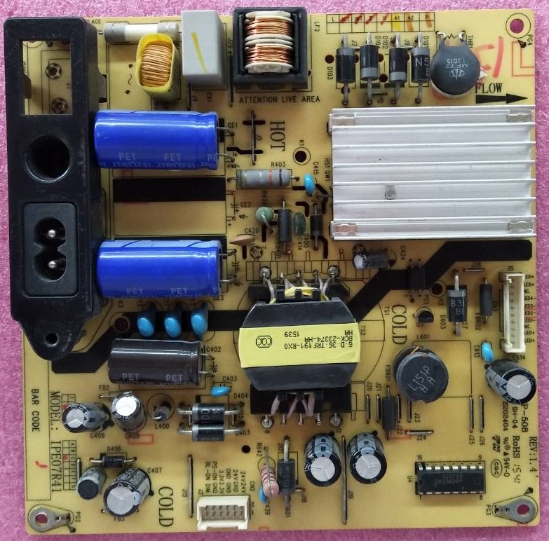 ซับพลายทีวี ทีซีแอล TCL ของแท้ถอดจากเครื่อง ใช้กับรุ่น LED40D2730 LED40D2720 พาร์ท IPE07R41