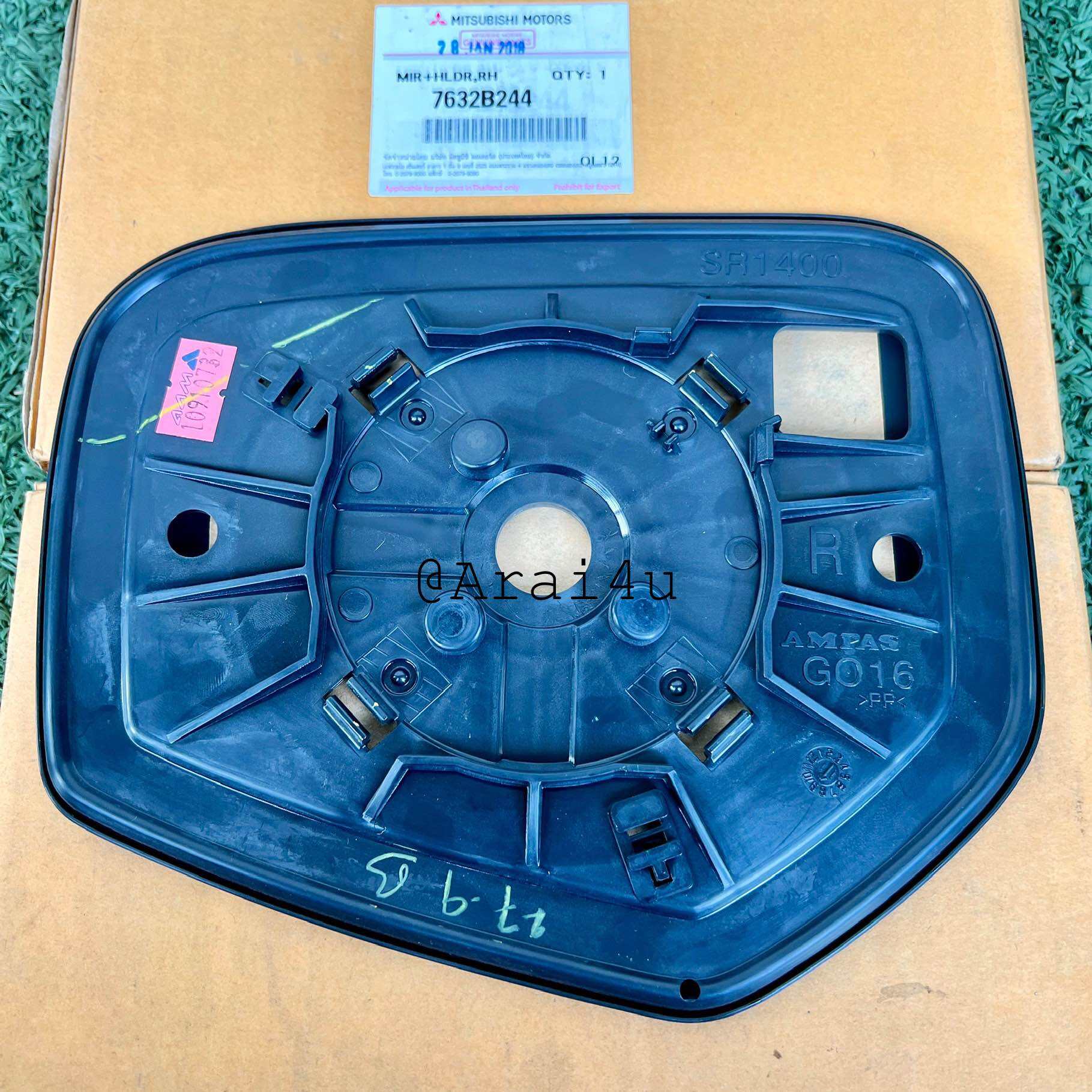 เนื้อกระจกมองข้าง MITSUBISHI NEW TRITON,PAJERO LH/RH ขวา/ซ้าย 2015-2019 ห้าง (7632B244-3)