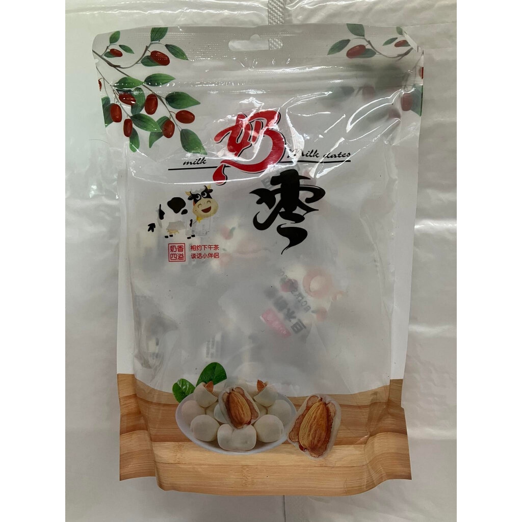 พุทราชีส พุทราหิมะ พุทรานม นูกัต ตังเม เคี้ยวหนึบ สอดไส้อัลมอนด์ (1ถุง200g)Cheese Jujubes Milk Jujubes