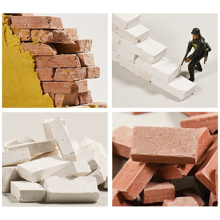 อิฐ ประกอบฉาก สร้างกำแพง โมเดล ฟิกเกอร์ Simulation Brick Model Figure 1/6 (20ก้อน)