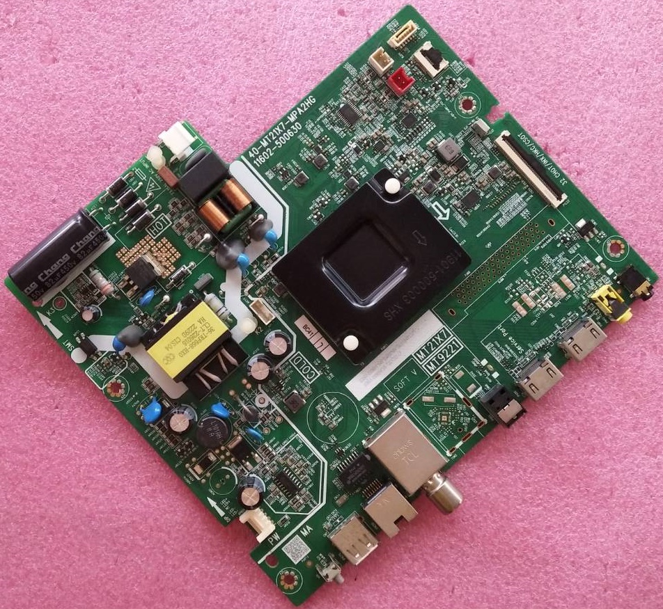 วันบอร์ดทีวีทีซีเแอล TCL อะไหล่แท้#มือสองพร้อมใช้งาน รุ่น32S66A พาร์ท40-MT21X7-MPA2HG เวอร์ชั่นทีบาร์ V320BJ9-Q01