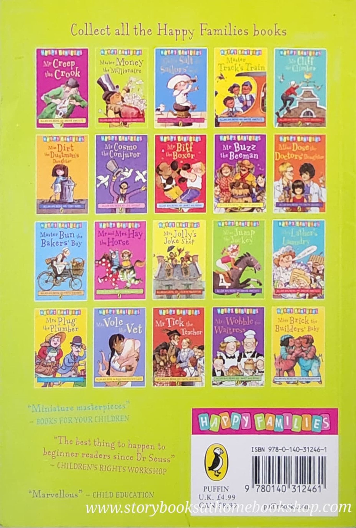 หนังสือนิทานปกอ่อน** 🍅🍓HAPPY FAMILIES:MASTER MONEY THE MILLIONAIRE BY ALLAN AHLBERG AND ANDRE AMSTUTZ