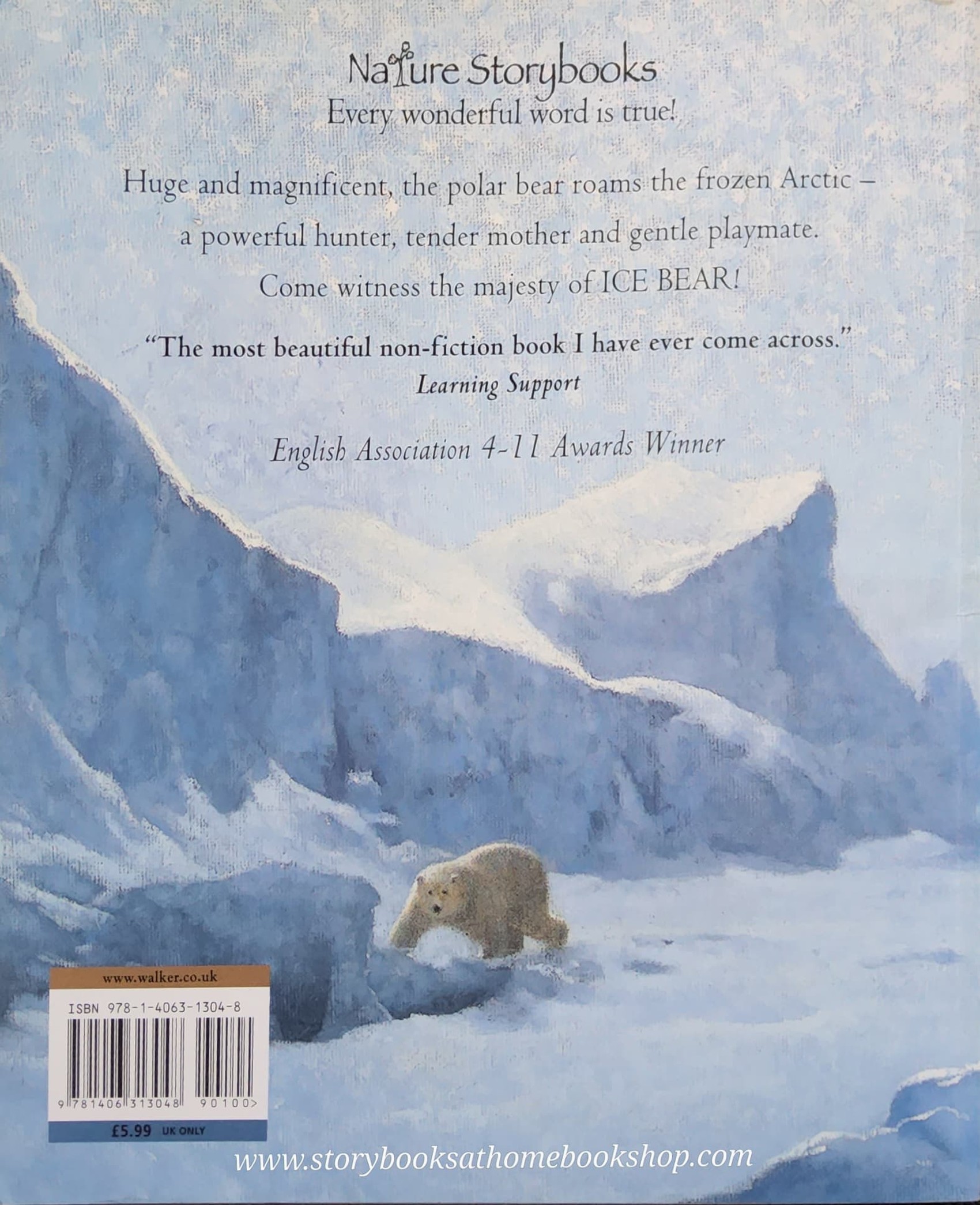 หนังสือนิทานปกอ่อน ** 🍅🍅ICE BEAR BY NICOLA DAVIES (NATURE STORYBOOK)