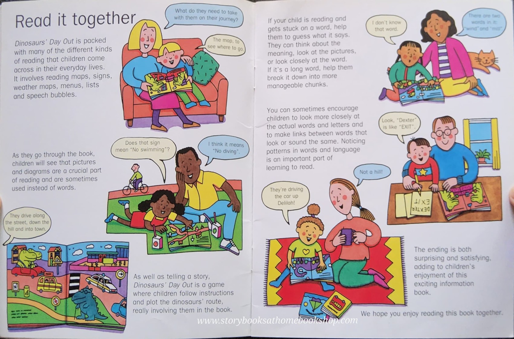 หนังสือนิทานปกอ่อน** 🍅🍓READING TOGETHER:DINOSAURS' DAY OUT BY NICK SHARRATT♥️♥️