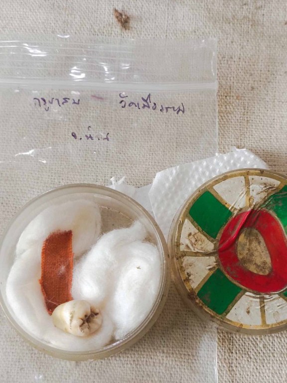 พระทันตธาตุ ครูบาสม วัดเมืองราม จ.น่าน ได้มาจากคุณวินัย อายุ 84 ปี อดีตนายอำเภอหลายพื้นที่ ได้พระทันตธาตุนี้มาปี 2542 จากนายสมชาย เป็นลูกน้อง ปัจจุบันนายสมชายเสียชีวิตแล้ว นายสมชายได้รับมาจากพระรับใช้ครูบาสม ซึ่งได้รับพระทันตธาตุมาจากมือครูบาสม