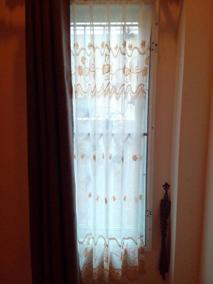 ผ้าม่านตาไก่ ผ้าม่านโปร่งพร้อมลาย