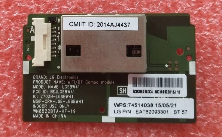 ตัวรับสัญญาณ Wifi รุ่น43UF640T พาร์ท EAT62093301 และกับรุ่นที่พาร์ทตรงกัน