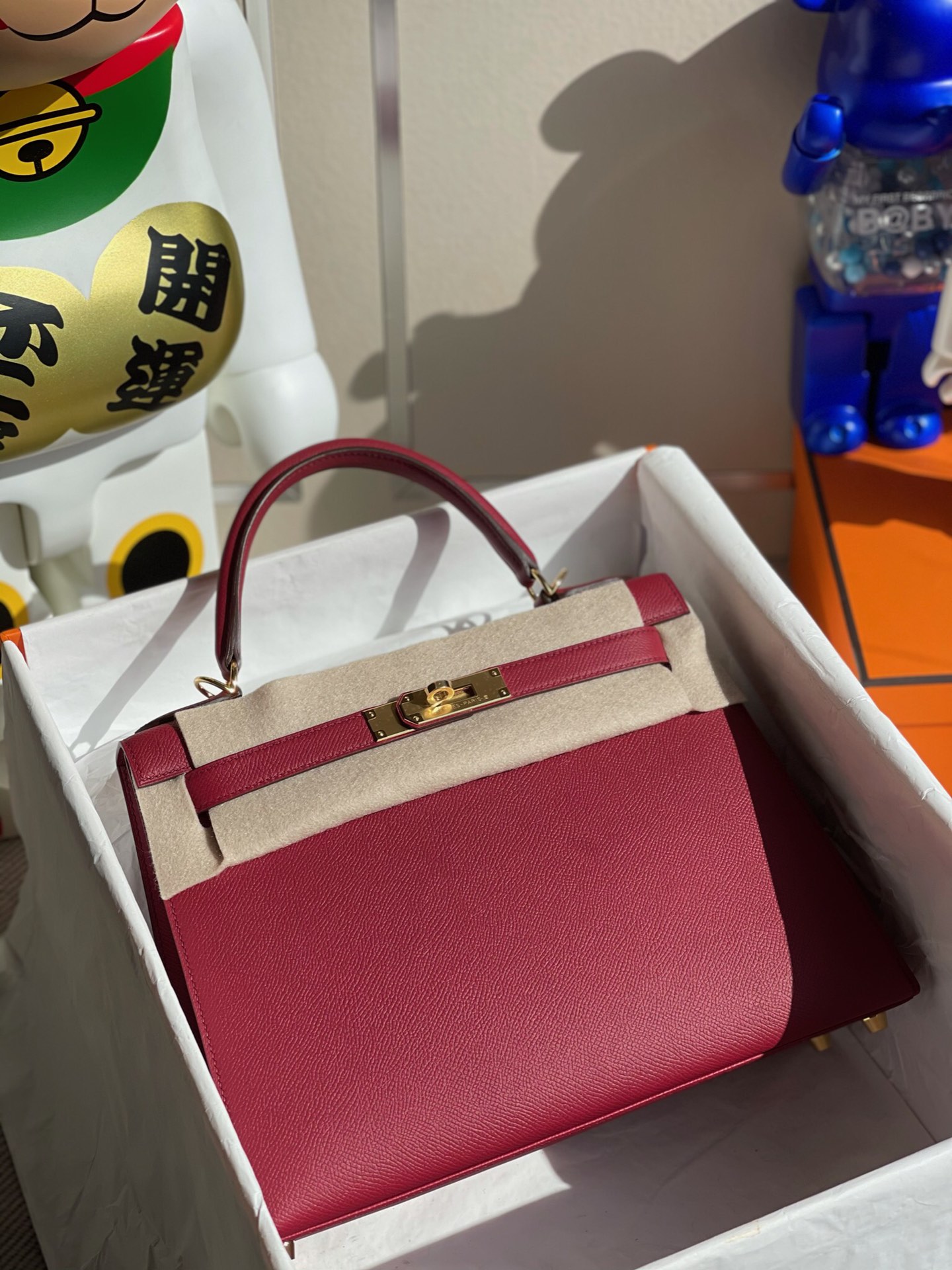 [Pre-order] Hermes Kelly 28 Rouge Grenat หนัง original Epsom งาน full handmade 100% คุณภาพ VIP เกรดดีที่สุด