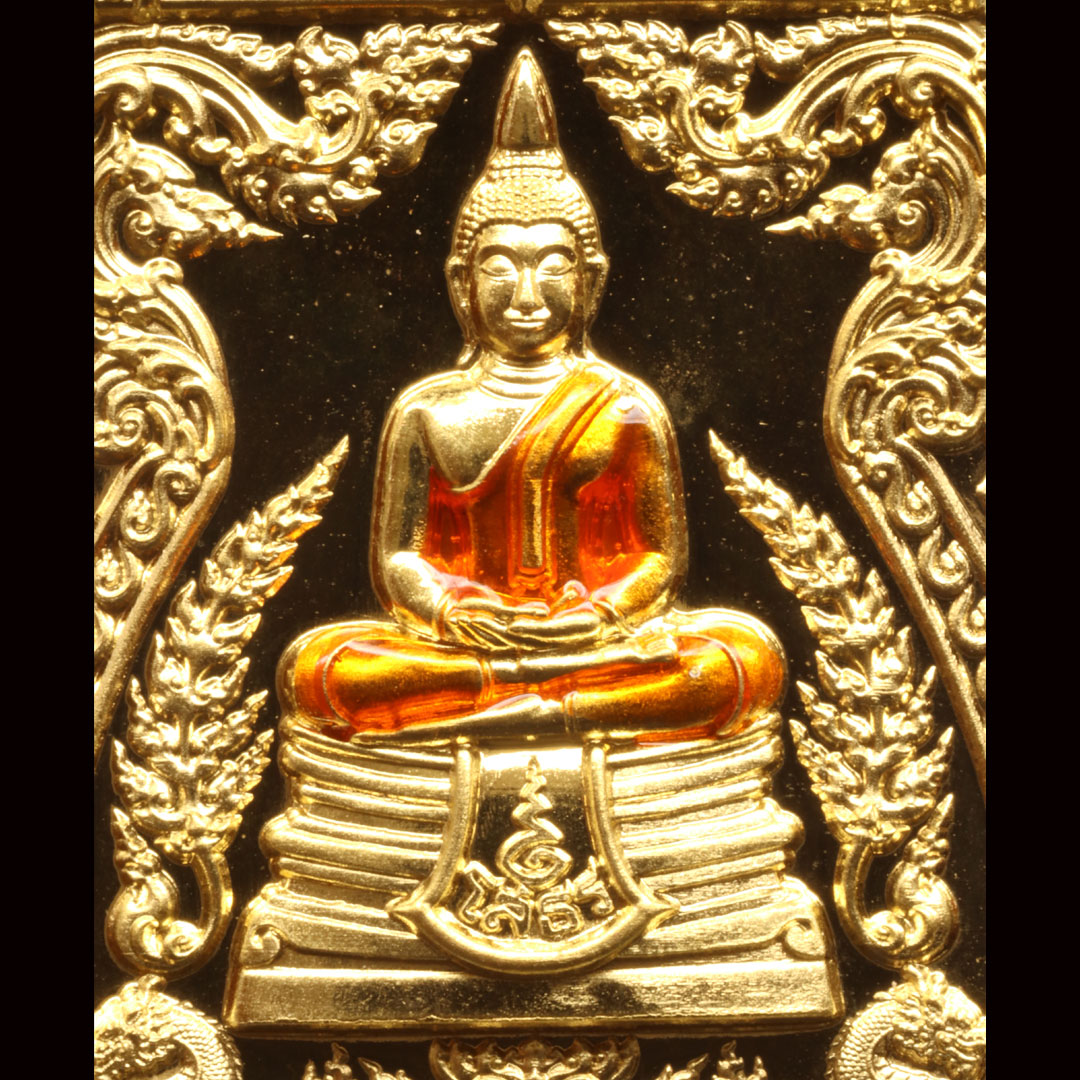 เหรียญเสมาหลวงพ่อโสธร รุ่นประวัติศาสตร์ตำรวจ ปี2568 เนื้อทองทิพย์ ลงยาจีวร โล่ห์ทองแดง เลข ๒๕๔