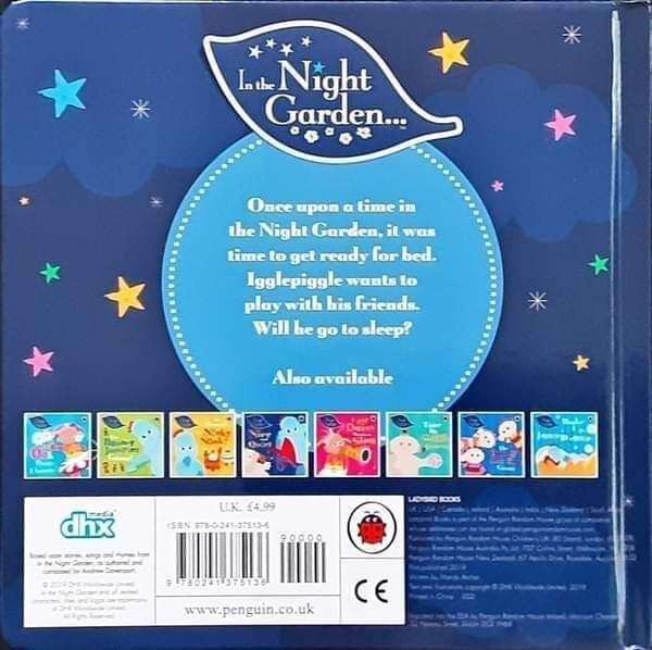 หนังสือนิทาน ภาษาอังกฤษ ปกแข็ง In the Night Garden ตอน Time for Bed/สภาพ 80-90%