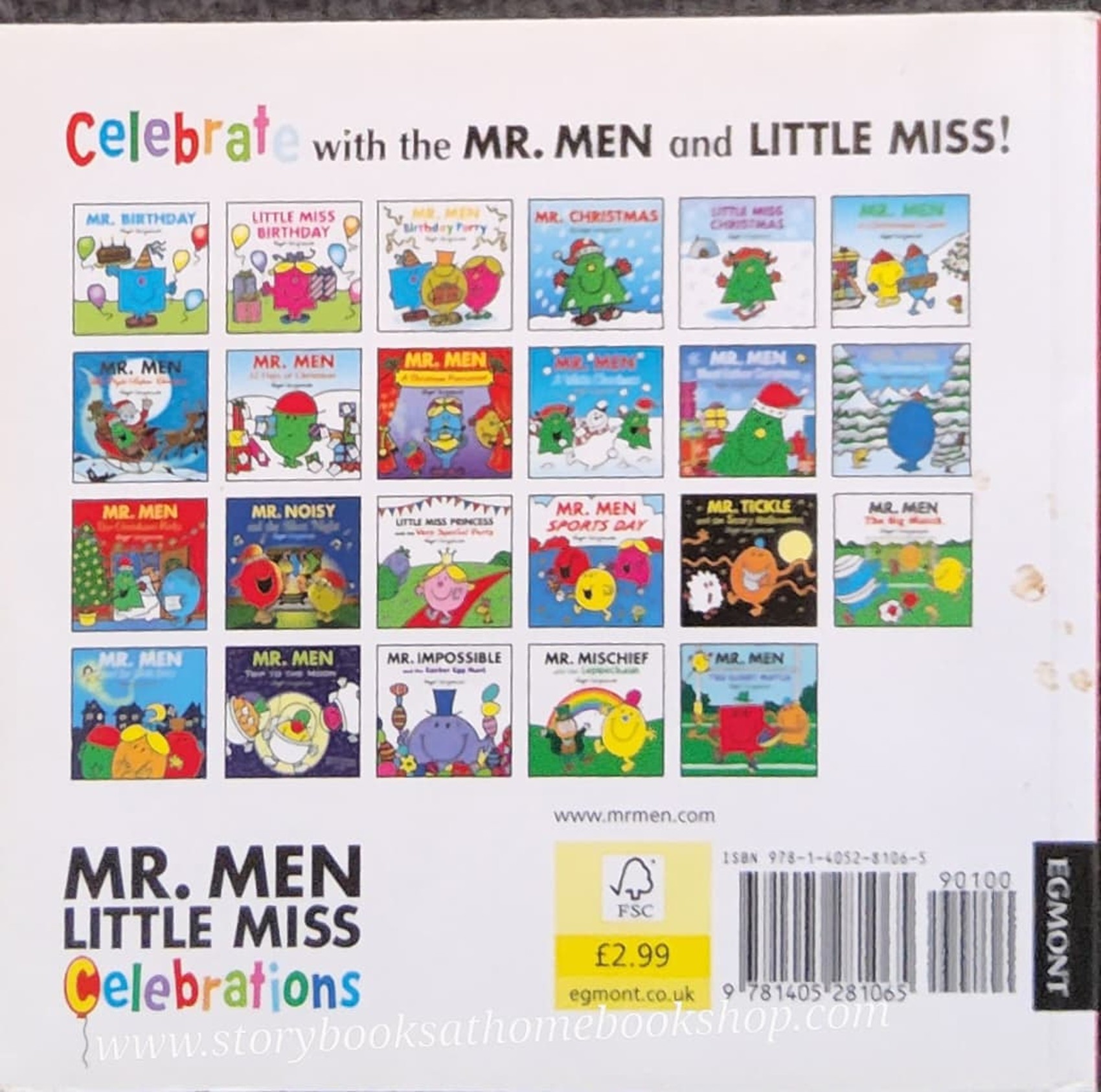 หนังสือ Bestseller Small book** **หนังสือนิทานปกอ่อน** 👉LITTLE MISS&MR.MEN👍 🍅🍅MR.MEN BIRTHDAY PARTY by Roger Hargreaues