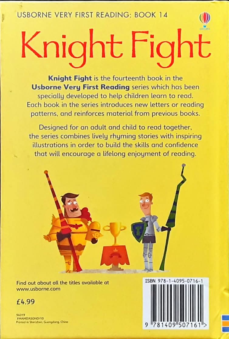 หนังสือนิทานปกแข็ง** 🍅🍓USBORNE VERY FIRST READING:KNIGHT FIGHT