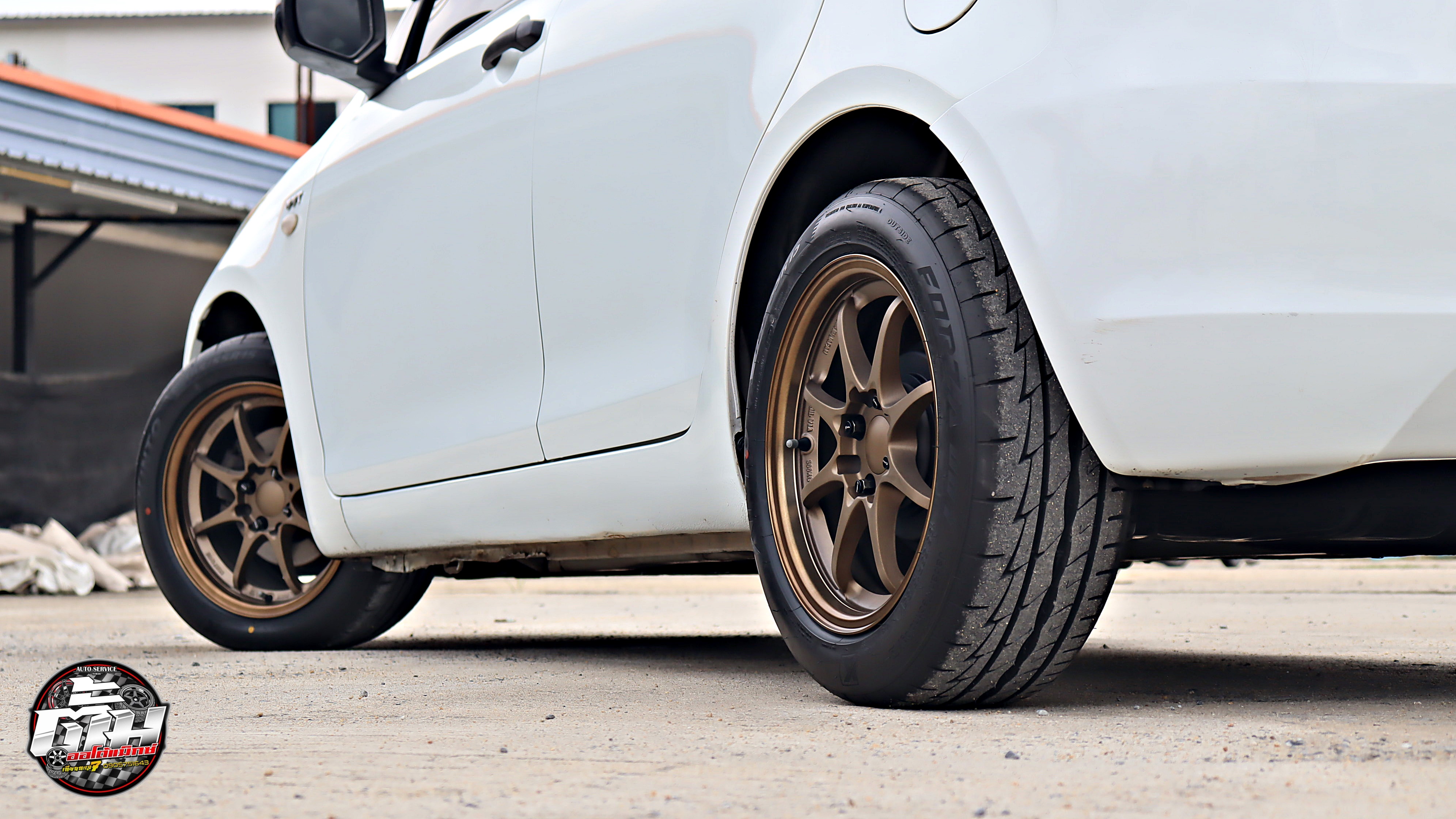 SUZUKI SWIFT เปลี่ยนล้อยาง ล้อ CE28 Sia Edition ขอบ15นิ้ว ยาง KINTO FORZA 001 195/55R15 85V