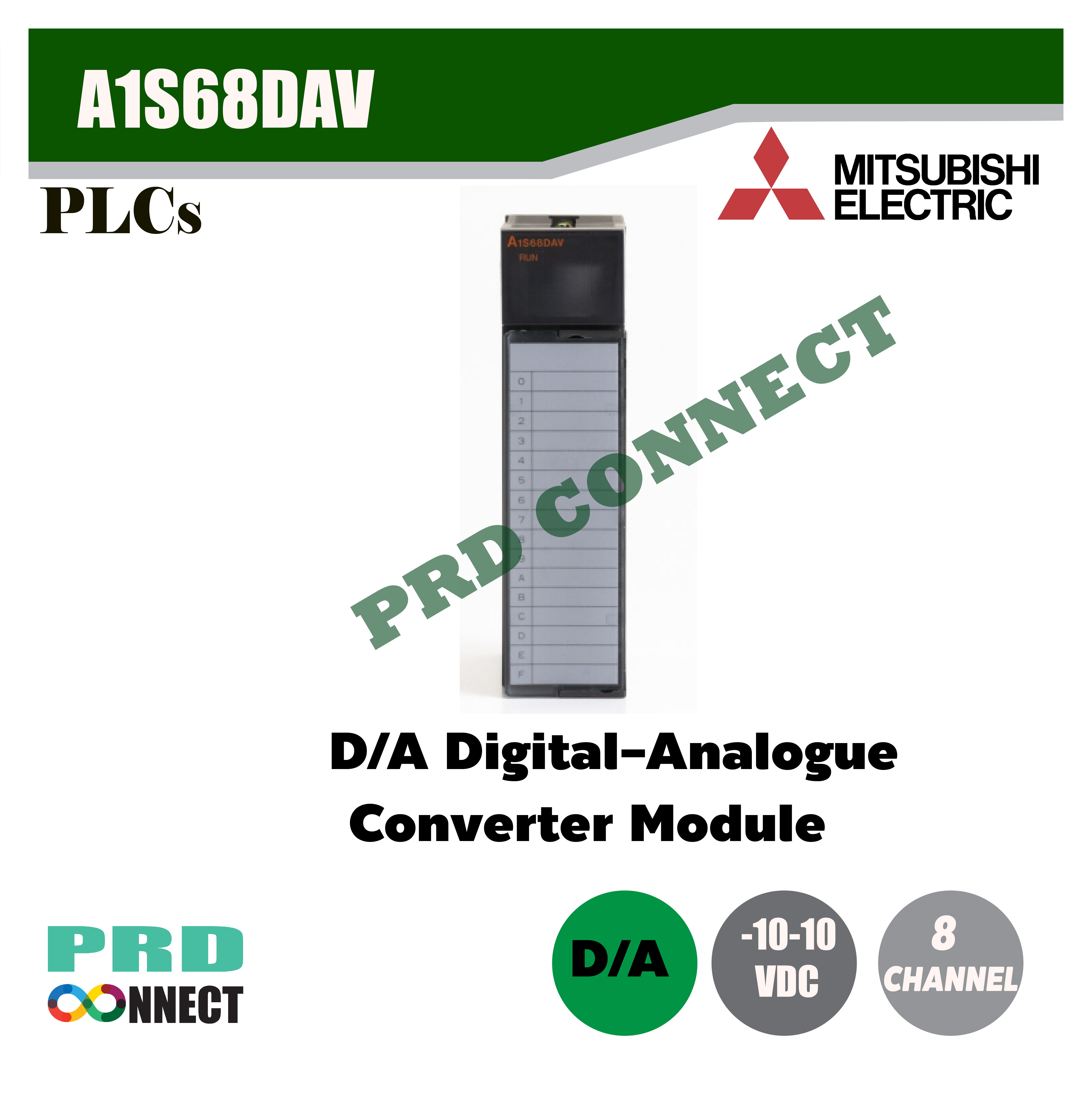PLC Mitsubishi รุ่น A1S68DAV, D/A Converter Unit