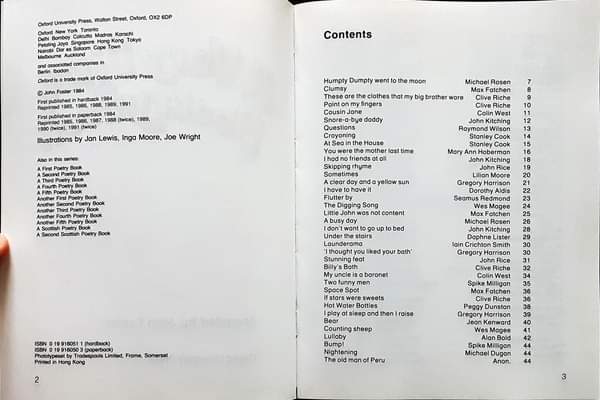 หนังสือนิทานเด็ก ภาษาอังกฤษ ปกอ่อน 🍅🍓A Very First Poetry Book/Used สภาพ 80-90%