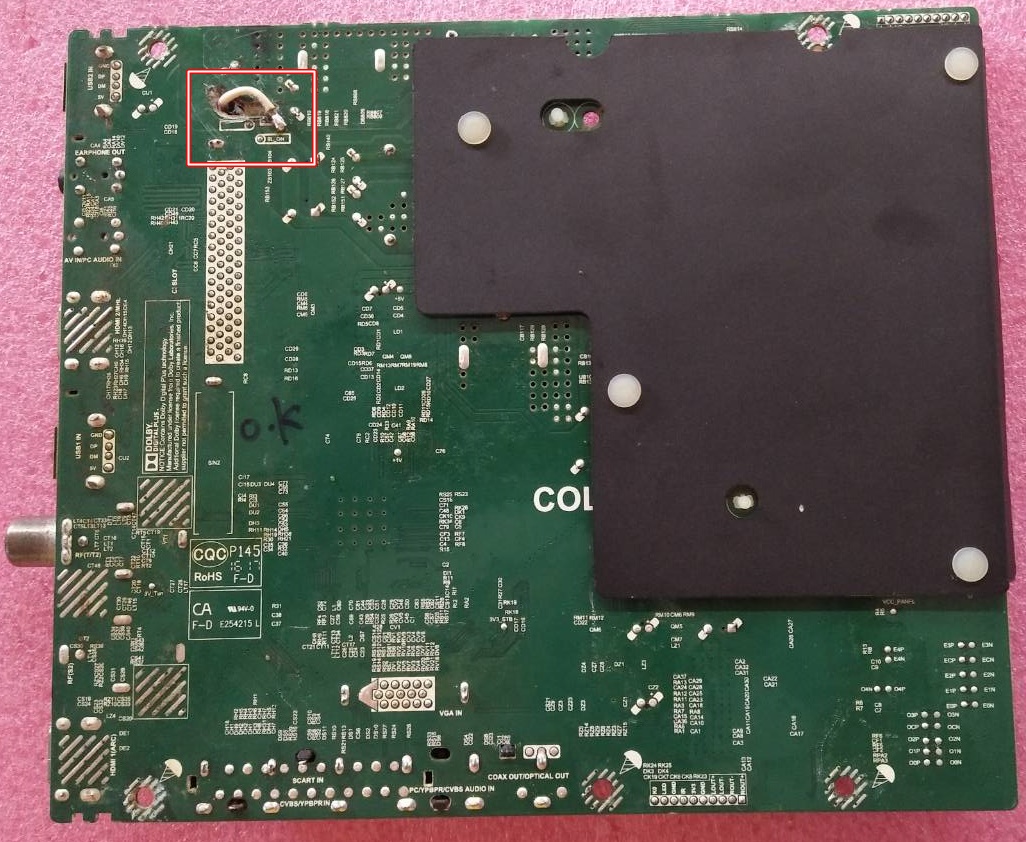 เมนบอร์ดทีวี ทีซีแอล TCL ของแท้ถอดจากเครื่อง รุ่น LED43D2920 พาร์ท TP.S512.PB775