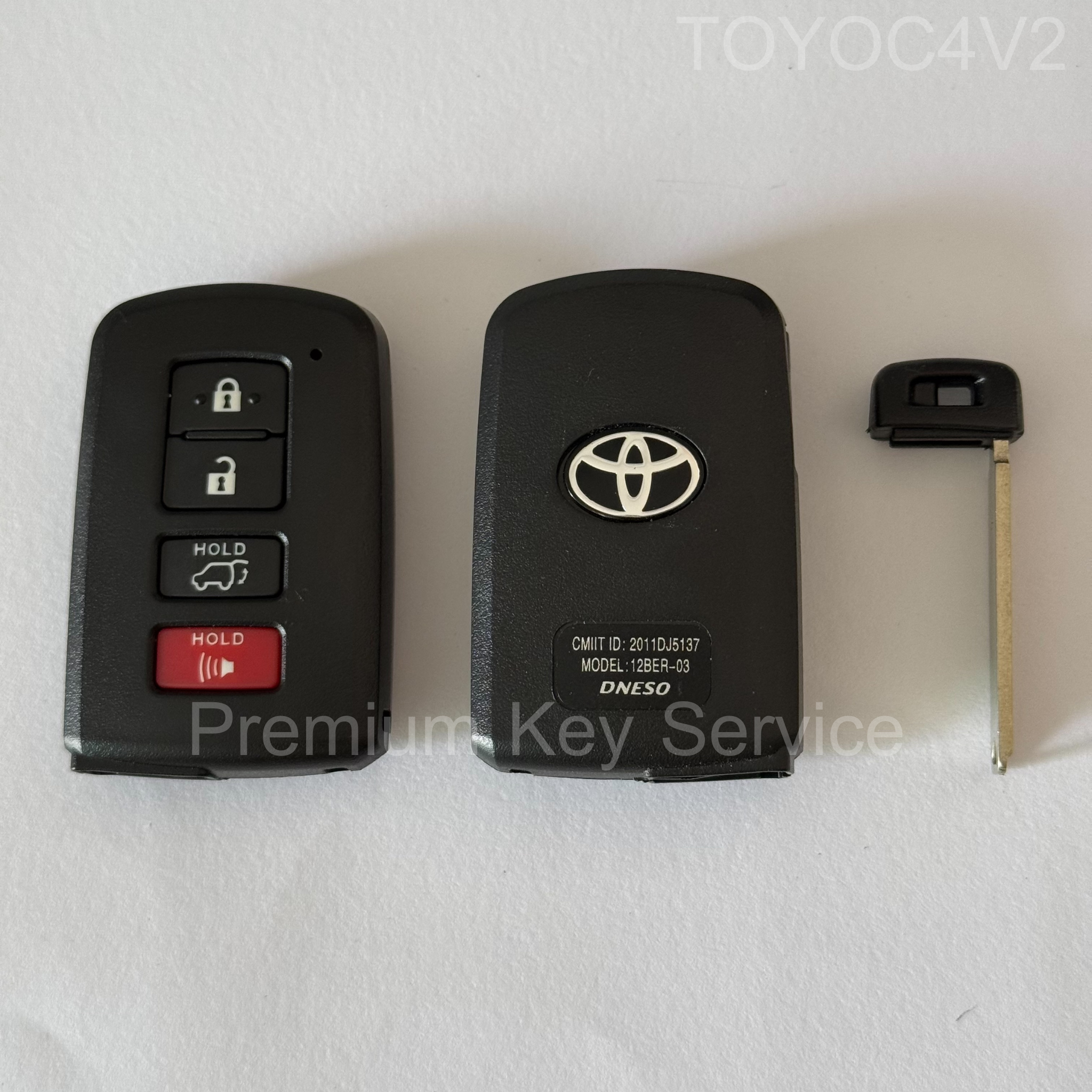 กรอบรีโมต Toyota Smart Key 4 ปุ่ม Toyota Camry, Corolla Altis สามารถใส่ได้ทั้งวงจรและ XM38