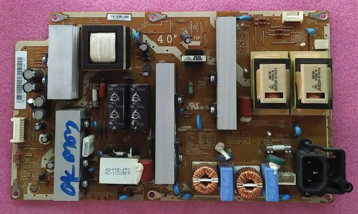 SAMSUNG(ซัมซุง) POWER SUPPLY SAMSUNG (ซับพลาย ซัมซุง) อะไหล่แท้/ของถอดพร้อมใช้งาน พาร์ท BN44-00340A :BN44-00340B :BN44-00417A รุ่น LA40C530F1R :LA40C530F1T :LA40C550J1R :LA40C630K1R :LA40C650L1R