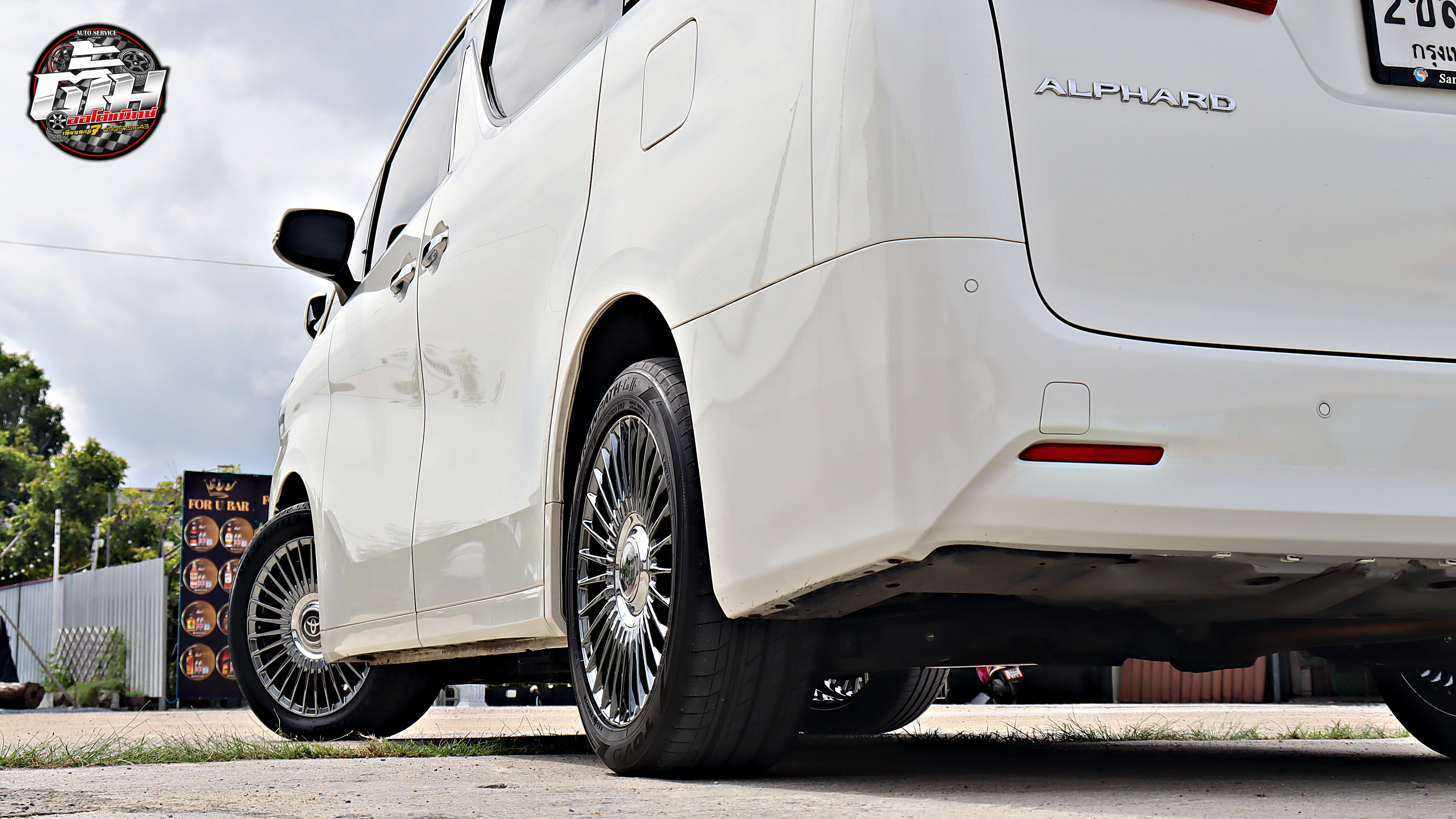 TOYOYA ALPHARD เปลี่ยนล้อยาง 0243 ขอบ18นิ้ว