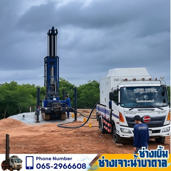 เจาะบ่อบาดาลโรงงานและรีสอร์ท