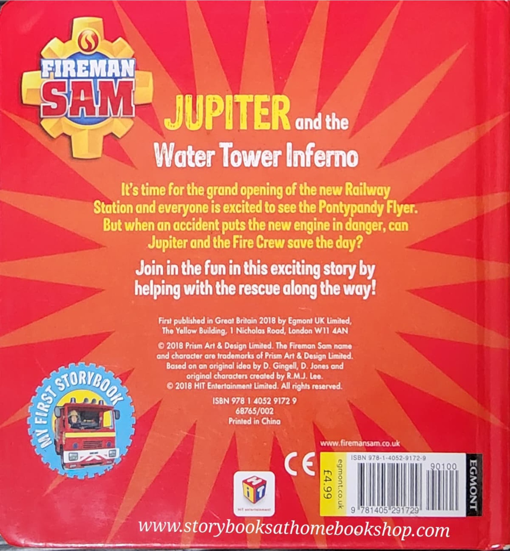 BOARD BOOK** ♥️FIREMAN SAM: JUPITER AND THE WATER TOWER INFERNO