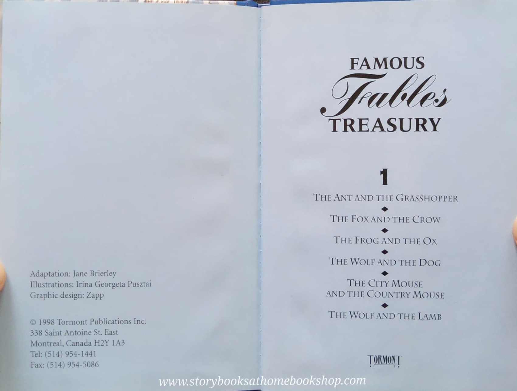 หนังสือนิทานปกแข็ง** 🍅🍓FAMOUS FABLES TREASURY