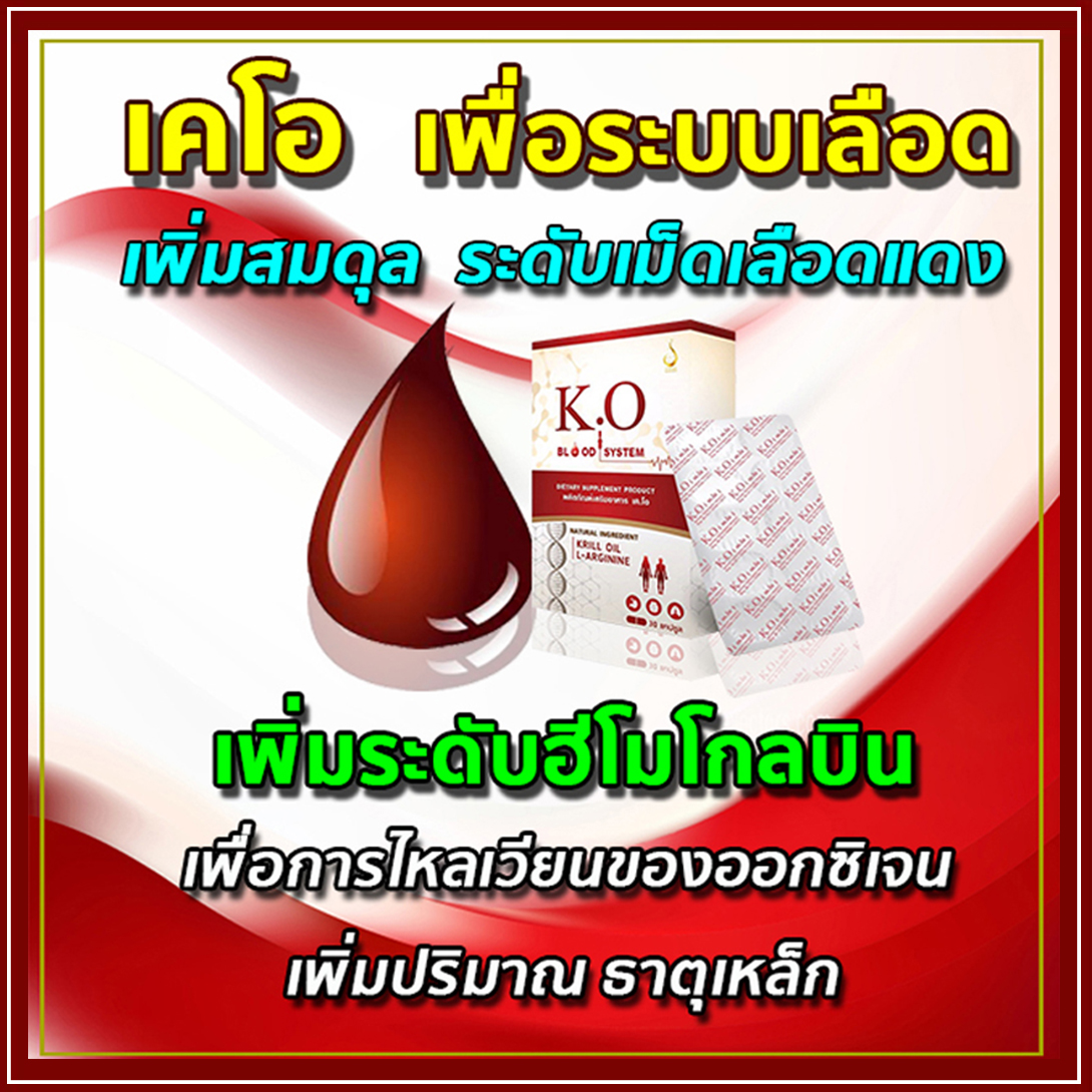 เค.โอ K.O ของแท้ ชุด2กล่อง เพื่อระบบเลือด เวียนหัว บ้านหมุ่น ล้างสารพิษ ลดไขมันหลอดเลือด
