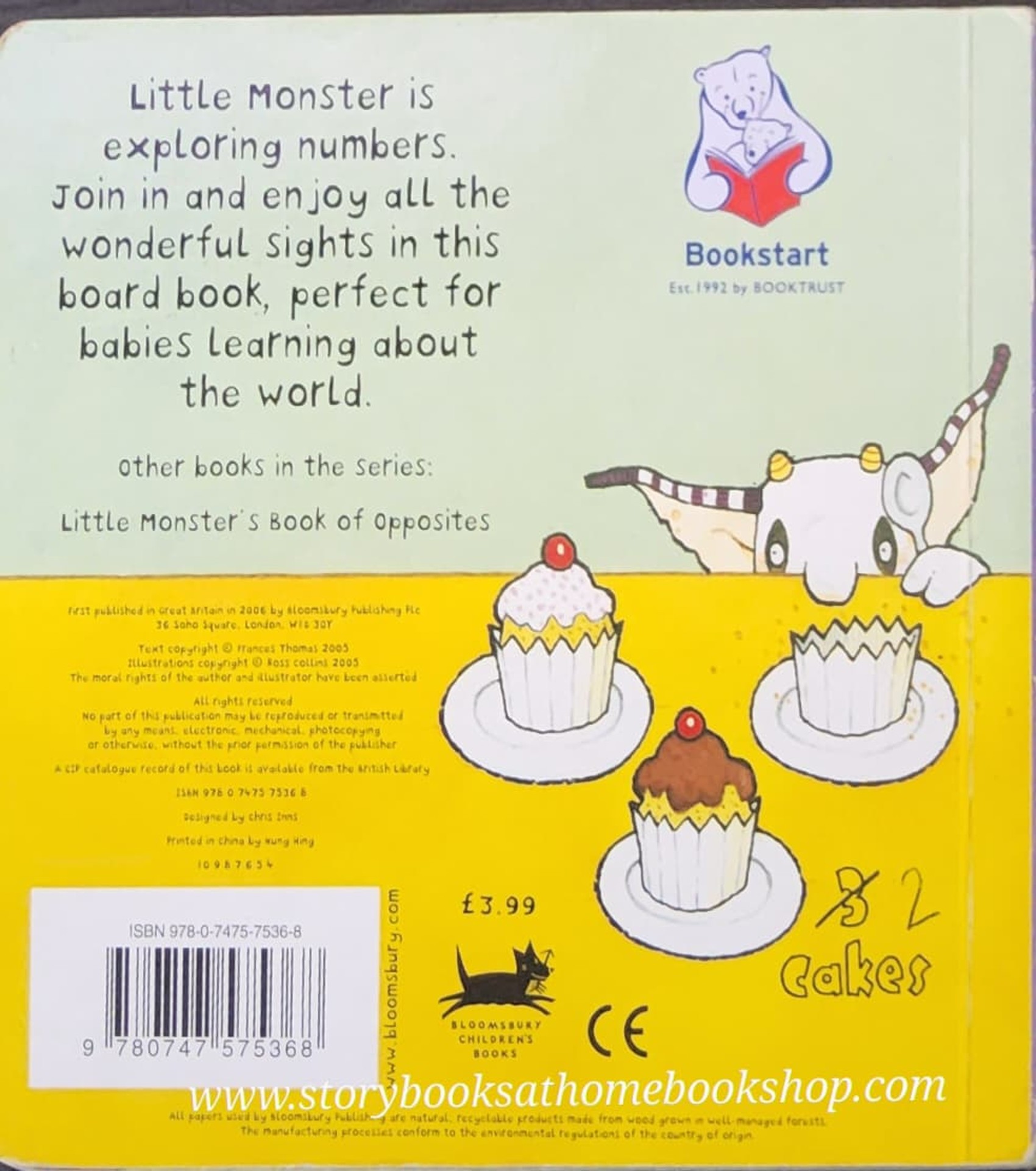 BOARD BOOK ** ♥️♥️LITTLE MONSTER'S BOOK OF NUMBERS