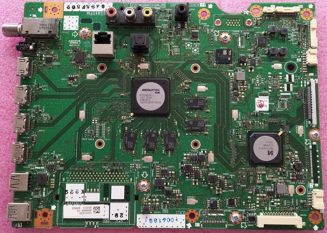 เมนบอร์ดทีวีชาร์ป SHARP อะไหล่แท้มือสองถอดจากเครื่อง ใช้กับรุ่น 4T-C70AL1X พาร์ทติดบอร์ดQPWBXG885WJZZ