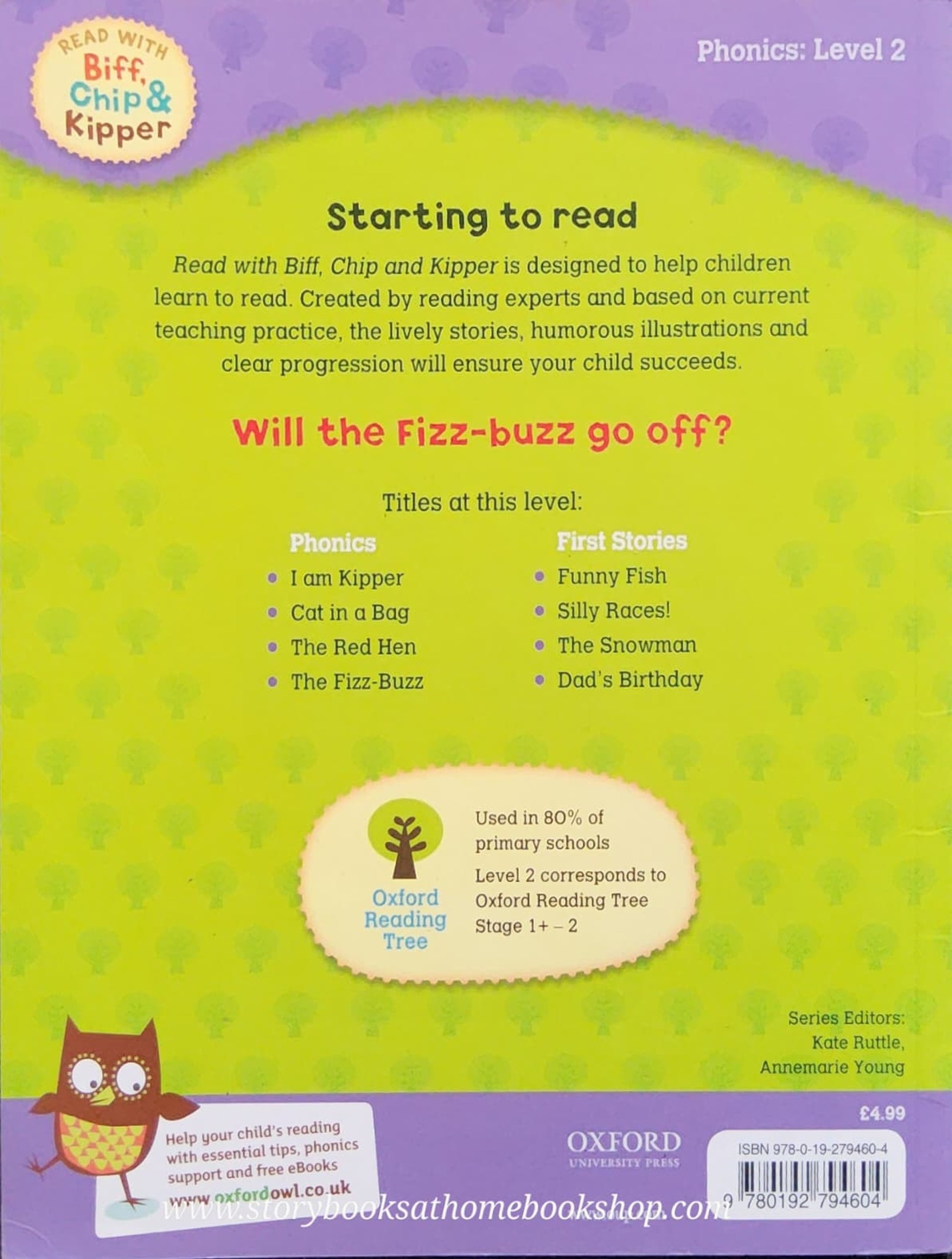 หนังสือนิทานปกอ่อน** 🍓🍓Biff Chip&Kipper:Phonics Level2: THE FIZZ-BUZZ