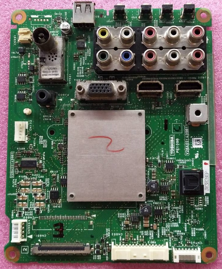 เมนบอร์ดทีวี TOSHIBA โตชิบา ใช้กับรุ่น 40PU200T เบอร์จอ S