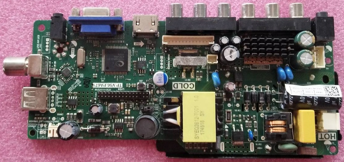 Main Board ACONATIC (เมนบอร์ด อะโคเนติค)อะไหล่แท้/มือสองพร้อมใช้งาน ใช้กับรุ่น AN-LT2412 พาร์ทTP.V56.PA671 ทีบาร์PT236AT01-1
