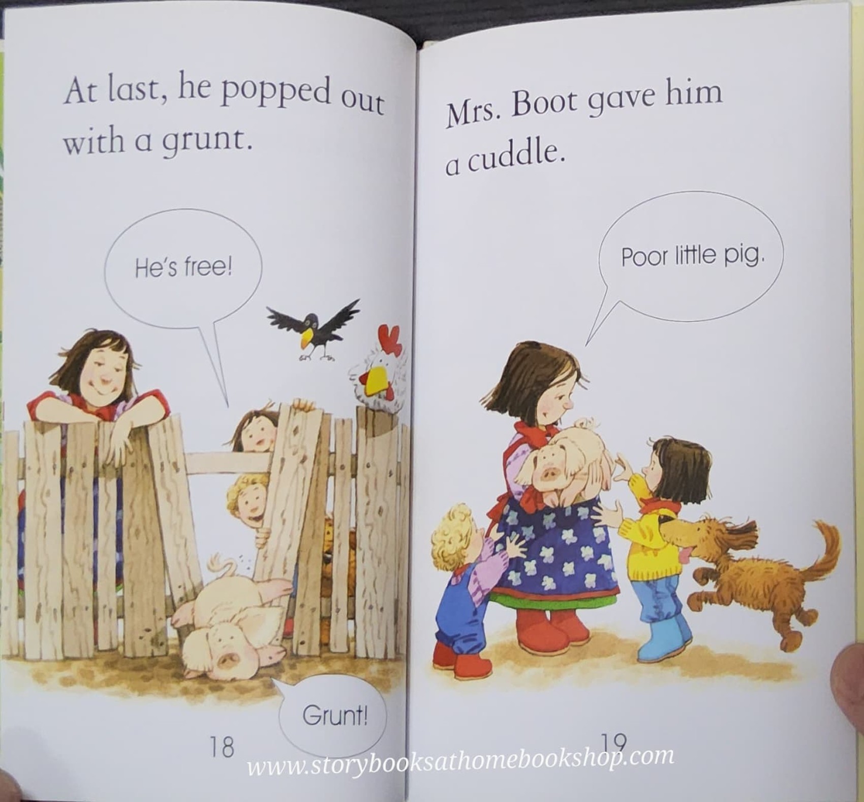 หนังสือนิทานปกแข็ง** ♥️USBORNE FIRST READING: FARMYARD TALES PIG GETS STUCK