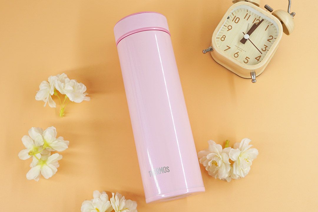 Thermos water bottle กระติกน้ำสูญญากาศ เก็บอุณหภูมิร้อน-เย็น 350 ml JP Quality สีชมพู