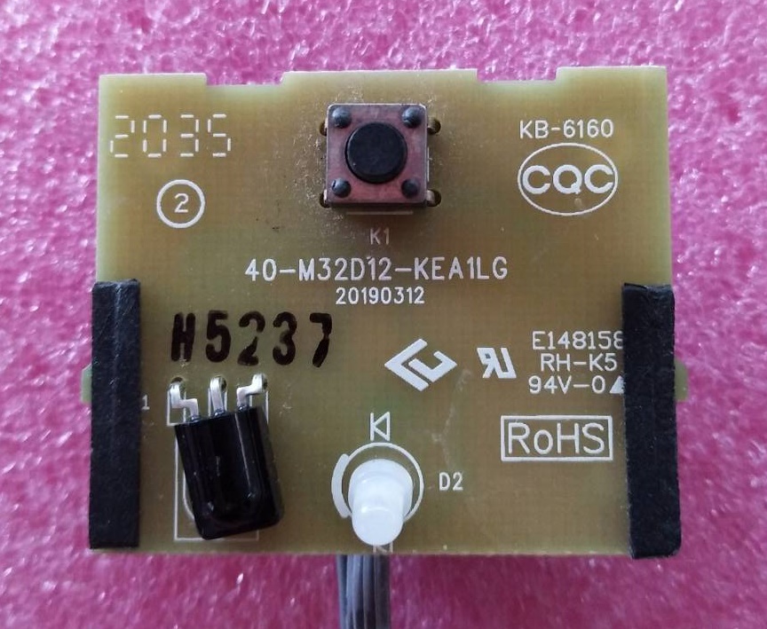 ตัวรับรีโมทย์ทีวี ทีซีแอล TCL ของแท้ถอดจากเครื่อง รุ่นLED32S6500 พาร์ท40-M32D12-KEA1LG