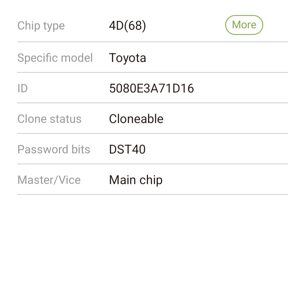 ชิปแท้ 4D(68) Toyota