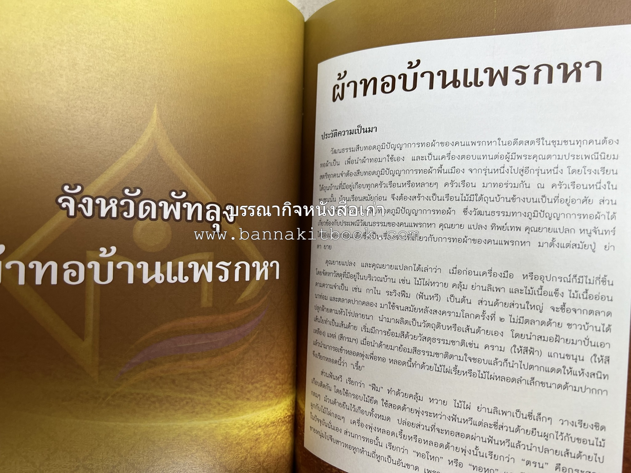 ผ้าทอพื้นเมืองภาคใต้ โดย : นิยม ชูชื่น วิทยาลัยชุมชนสงขลา.